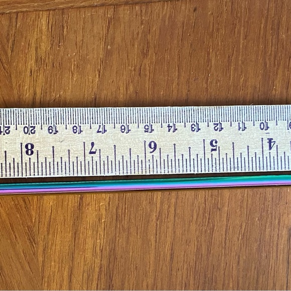 New metal straws set of 4 silver toned reusable eco-friendly Christmas dinner - Picture 3 of 3